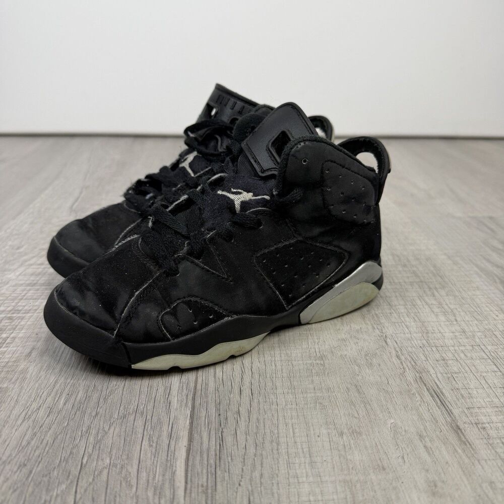 RARE Size 12C Nike Air Jordan 6 (TD) “Chrome Metallic Silver” Shoes DX6179-001 F